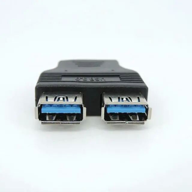Alt view image 3 of 3 - Dual Port USB 3.0 to Motherboard Mainboard Internal 20pin Header Adapter 20-pins to 2 X USB A Female L1