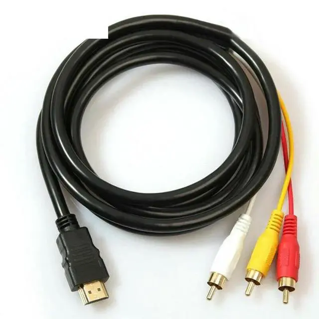 Main image of 5Ft Video Audio Converter Component AV Adapter Cable HDTV Useful HDMI-compatible to RCA