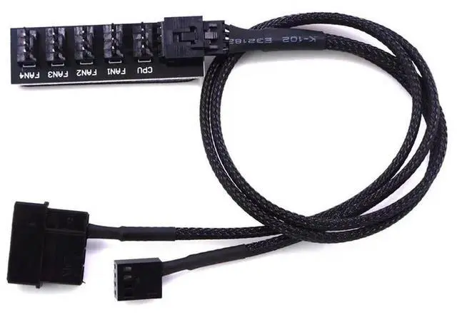 Alt view image 2 of 3 - 4 Pin PWM Fan Hub Splitter, 12V CPU Cooler / Case / Chasis Cooling Fan Power Cable Adapter, 1 To 8 Ports, PWM Regulator