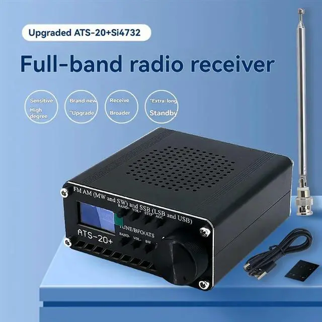 Main image of FM AM(MW SW) And SSB(USB LSB) Full-Band Radio Receiver ATS-20+ Si4732 DSP SDR With Antenna Upgraded Version
