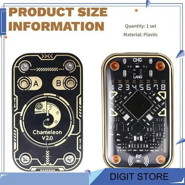 Main image of Chameleon Ultra V2.0 RFID Chip Reader Emulator+2Xuid Keychain/CUID Card 125Khz 13.56Mhz Card Decode NFC Duplicator
