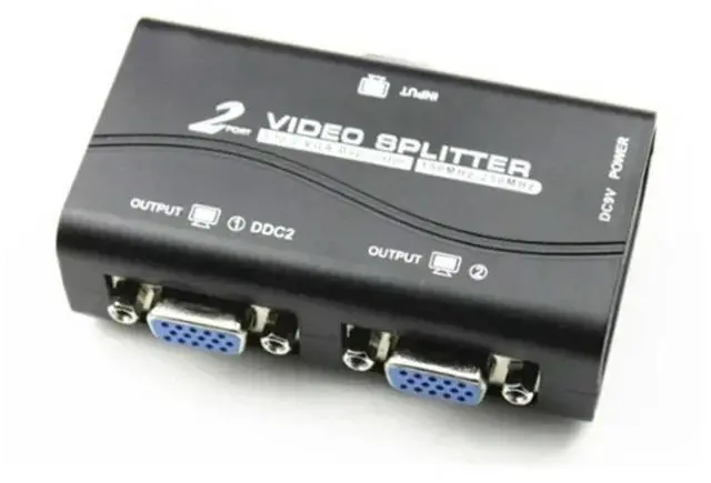Alt view image 2 of 3 - 2 Ways 2 Ports Switcher Splitter VGA Video Switch Adapter Converter Box for PC Monitor Accessories