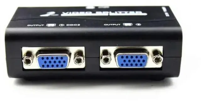 Alt view image 3 of 3 - 2 Ways 2 Ports Switcher Splitter VGA Video Switch Adapter Converter Box for PC Monitor Accessories