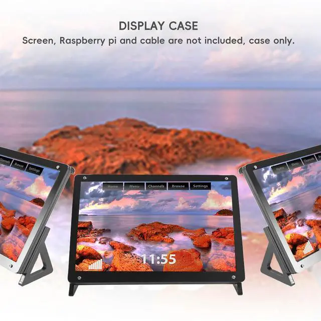 Alt view image 2 of 3 - 7 Inch Lcd Acrylic Bracket Case Contact Screen Case Holder Bracket For Raspberry Pi 3 Model B+ Rich
