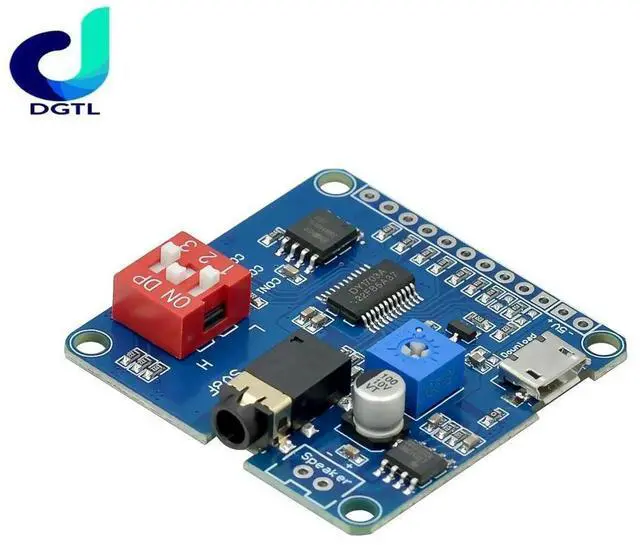 Main image of Voice Sound Playback Module MP3 Player Module UART I/O Trigger Class D Amplifier Board 5W 8M Storage DY-SV8F SD/TF Card