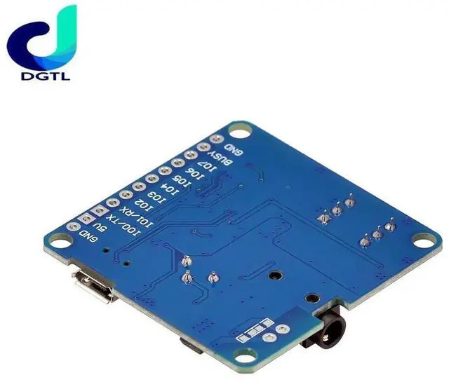 Alt view image 3 of 3 - Voice Sound Playback Module MP3 Player Module UART I/O Trigger Class D Amplifier Board 5W 8M Storage DY-SV8F SD/TF Card