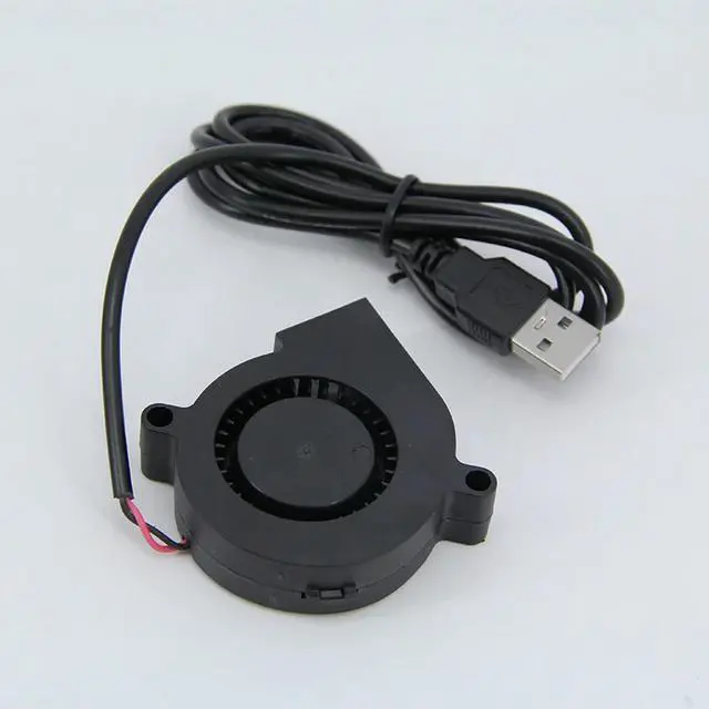 Alt view image 3 of 3 - DC 5015 5V 5 volt USB 5cm Blower fan CPU Cooler Cooling 50MM Small Exhaust Fan for 3D Printer 50x50x10mm sleeve bearing for PC