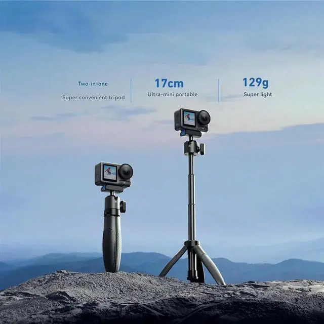 Alt view image 2 of 4 - Portable Selfie Stick Tripod For OSMO 360/Action5/4 17-44CM Freely Extendable 360 ° Rotation For Video Record Live
