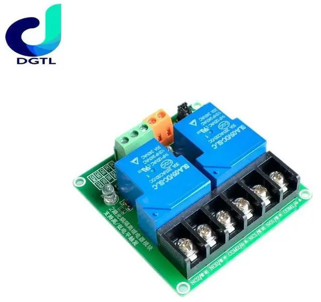 Alt view image 3 of 3 - two 2 channel relay module 30A with optocoupler isolation 5V supports high and low Triger trigger for Smart home