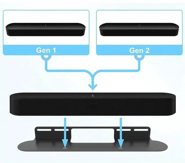 Alt view image 2 of 4 - 2X Soundbar Wall Mount For Sonos Wall Mount Bracket Compatible With For Sonos Sound Bar Mounts Bracket