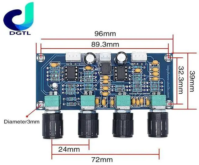 Main image of XH-A901 NE5532 Tone Board preamp Pre-amp With treble bass volume adjustment pre-amplifier Tone Controller For amplifier Board