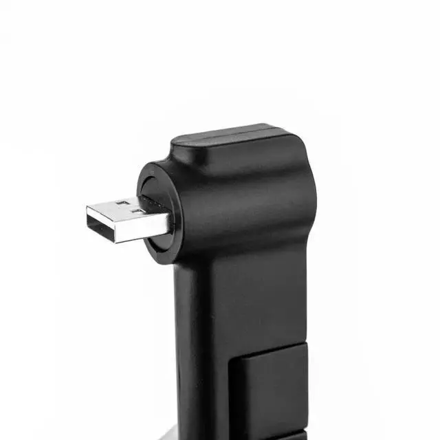 Main image of 4 - port USB2.0 Rotatable Computer Trailing Quarter Splitter Hub Expander Black 480