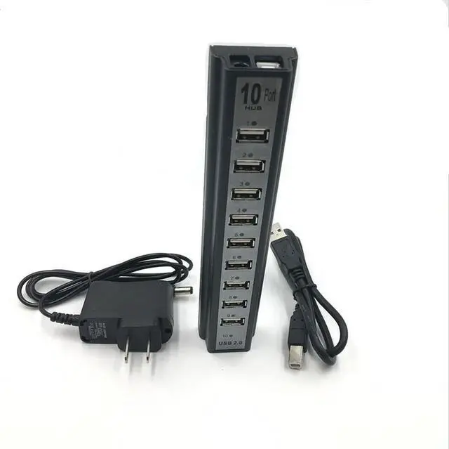 Alt view image 2 of 3 - 10 Port USB 2.0 Hub Splitter for Laptop PC, Data Transfer and Charging Adapter for Mouse Keyboard U-Drive Cellphone