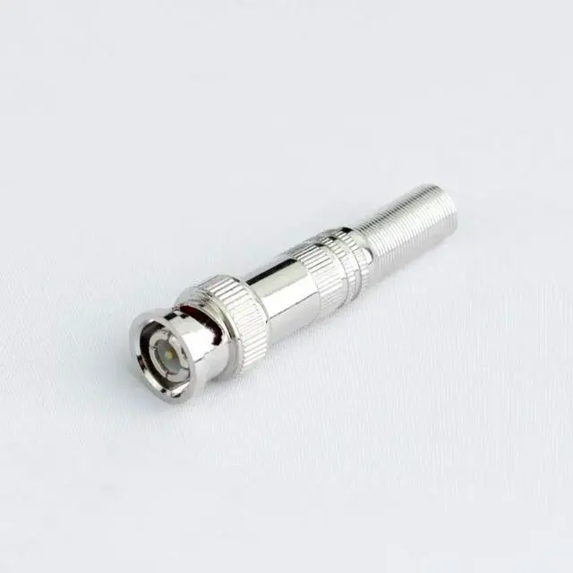 Alt view image 3 of 3 - 10 Pcs/lot BNC Male Connector for RG - 59 Coaxial Cable, Crimp, Cable Screwing, Brass End, For CCTV Camera Surveillance Kit