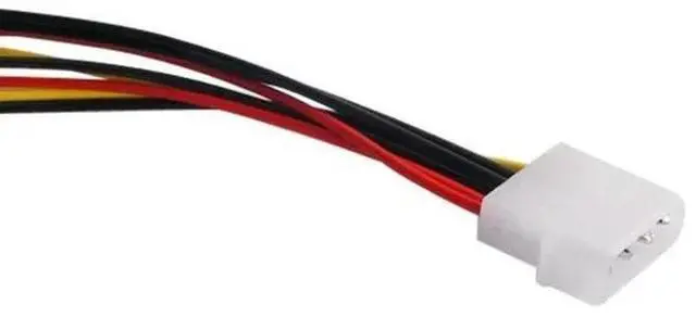 Alt view image 2 of 3 - The Power Line Is Divided Into Two Power Lines, Type D 4Pin To Two 15pin Large 4Pin To SATA Lines For Wiring In The Case