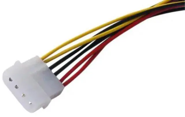 Alt view image 3 of 3 - The Power Line Is Divided Into Two Power Lines, Type D 4Pin To Two 15pin Large 4Pin To SATA Lines For Wiring In The Case