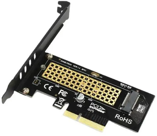 Alt view image 2 of 3 - Cooling M.2 Heatsink for NVMe SSD, Support PCI Express 3.0 X4, NGFF to PCIE X4 Interface Card, 2230 - 2280 Size, FULL SPEED