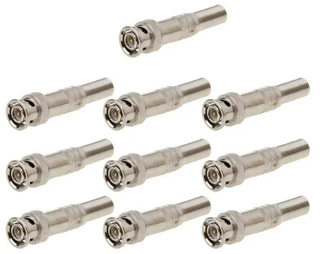 Main image of Coax CAT5 Video Balun Adapter Plug for security cctv camera system 10pcs BNC male solderless BNC connector