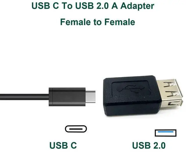 Alt view image 4 of 4 - 10pcs USB 2.0 A Female to USB 3.1 Type C Female Data Power Charger Charging Connector Adapter Converter Laptop PC Connector