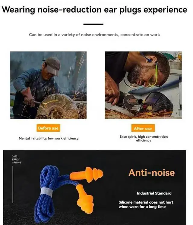 Alt view image 2 of 3 - Ear Plugs Bluetooth Headset Labor Protection Noise Reduction Earphone for Work Hearing Protection Construction Sites