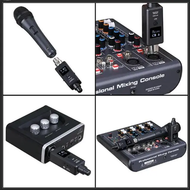 Alt view image 3 of 4 - Wireless Mic System UHF DSP Dynamic Rechargeable Transmitter Receiver Mic/Line Two Modes For Mixers Recorders Speakers