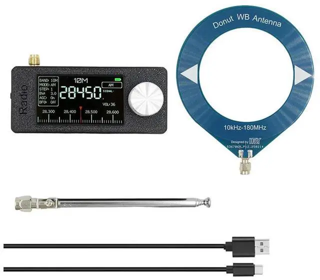 Alt view image 2 of 4 - Mini SI4732 SMA Interface Mini Loop Antenna Pocket Size Radio Receiver Mini Radio LSB USB AM FM Radio Withantenna