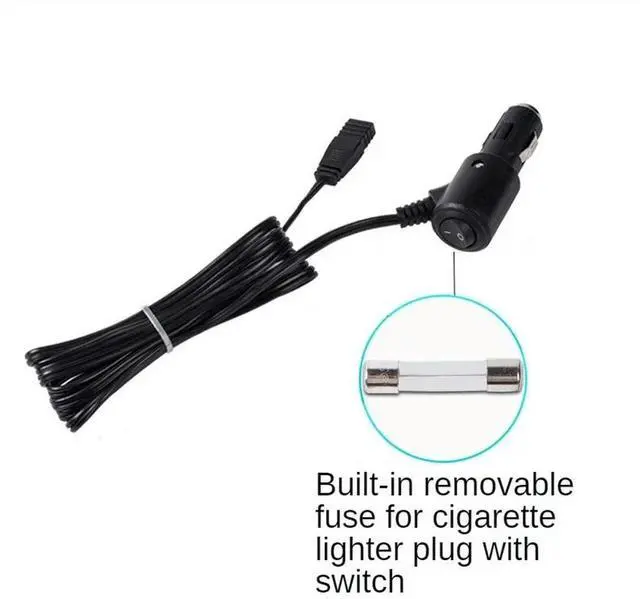 Alt view image 2 of 3 - 2M Power Cable Cord Lead for Car Monitor / Camera 12V 24V DC Plug Car Cigarette Lighter Charger
