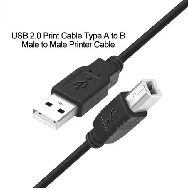 Alt view image 3 of 3 - USB 2.0 Print Cable, USB Type A To B Male To Male, Printer Cable for Label Printer, DAC USB Printer