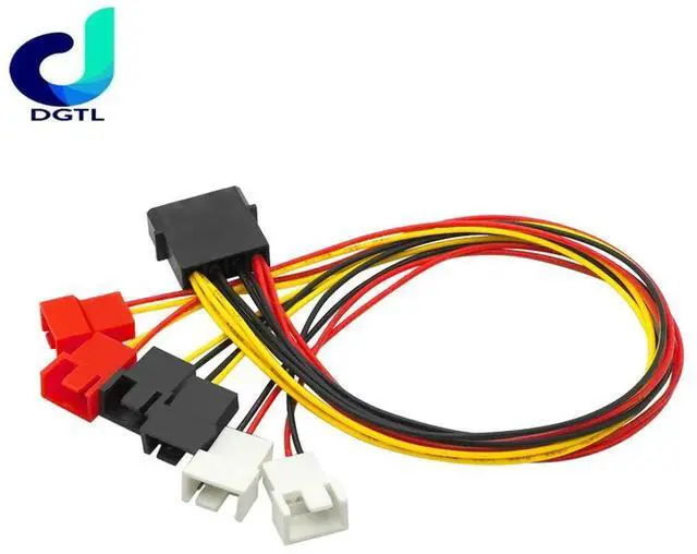 Alt view image 3 of 3 - 4Pin Molex to 3Pin Fan Power Cable Adapter Connector 12V 7V 5V Cooling Fan Cable
