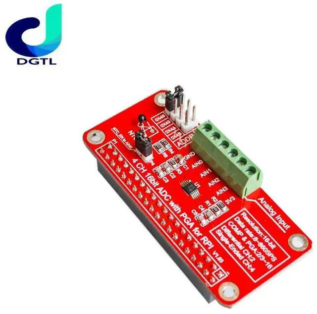 Alt view image 3 of 3 - 3.3V ADS1115 ADC Module for for Raspberry Pi 3/2 / B + / I2C RPI ADS1115 ADC Analog to Digital Converter