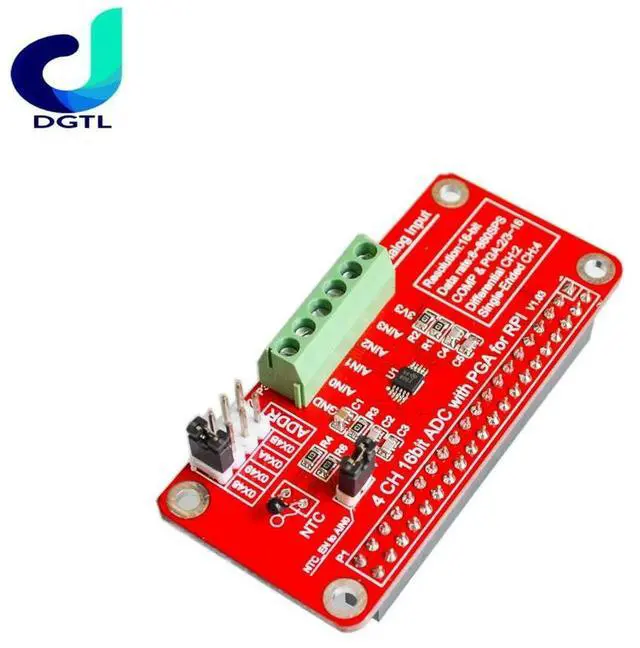 Main image of 3.3V ADS1115 ADC Module for for Raspberry Pi 3/2 / B + / I2C RPI ADS1115 ADC Analog to Digital Converter
