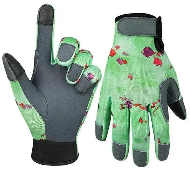 Alt view image 3 of 3 - Leather Gardening Gloves for Men and Women Protective Work Breathable Resistant Gloves for Garden Yard Working
