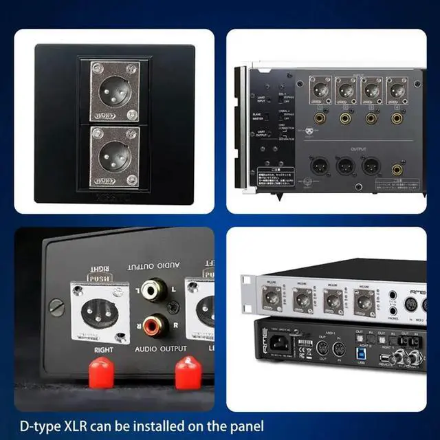 Main image of For Premium Stage Box, Patch Panel D XLR Cable(D Type XLR) Pass Through Connector, 2 Pack, Male Female Design For