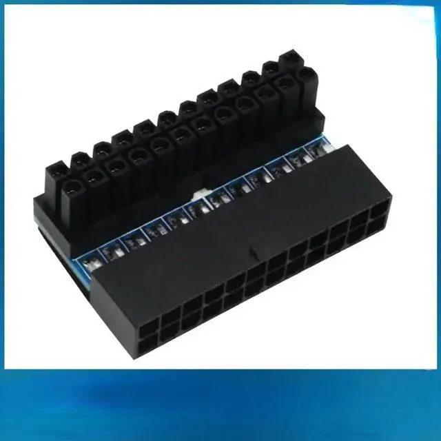 Alt view image 3 of 3 - 24 Pin To 24pin Power Plug Adapter, 90 Degree ATX 24Pin, Modular for Power Supply Cables, Mainboard Motherboard Power Connectors
