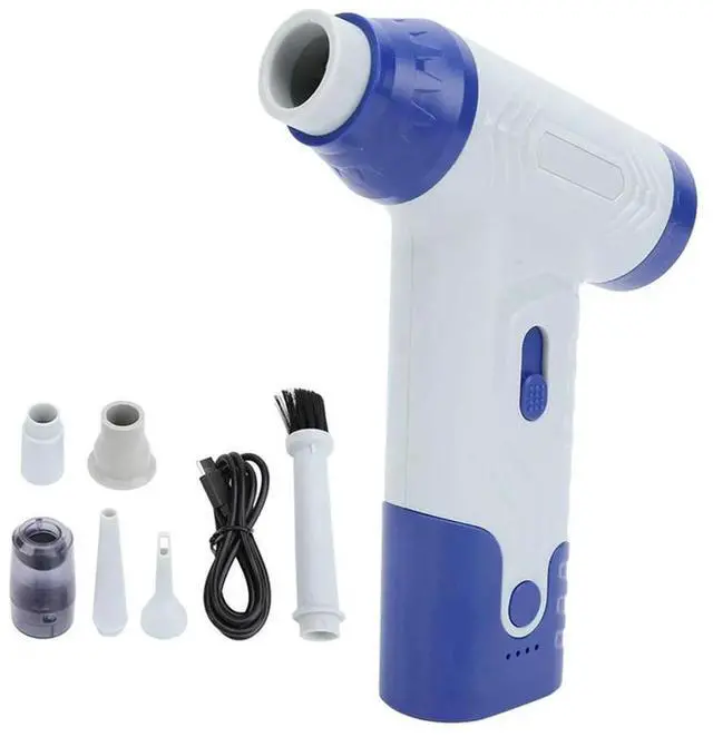Main image of Portable Stepless Speed Duster Mini Handheld Fan Rechargeable Turbo Fan For Deep Cleaning And Dust Removal White