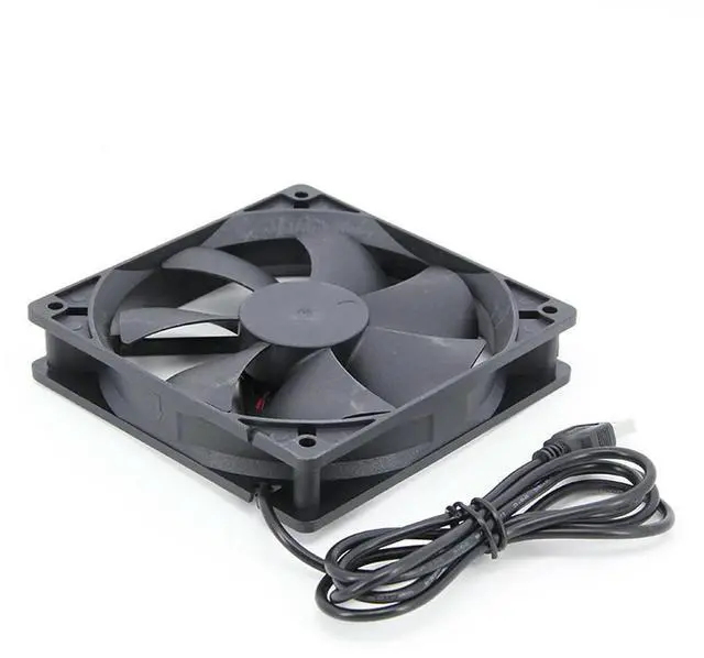 Alt view image 2 of 3 - 5V USB interface DC12025 DC 12cm silent 5V oil-containing router USB pet box steam cooling fan
