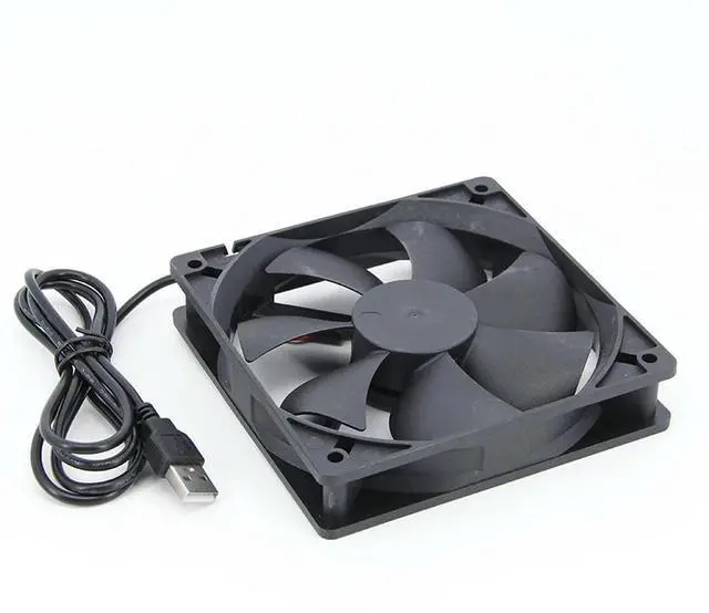 Alt view image 3 of 3 - 5V USB interface DC12025 DC 12cm silent 5V oil-containing router USB pet box steam cooling fan