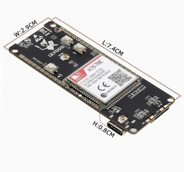 Alt view image 2 of 3 - T-Call A7670 4G 2G ESP32 Development Board A7670E LTE GSM Cellular Network ESP32-WROVER-E Bluetooth Wireless Module