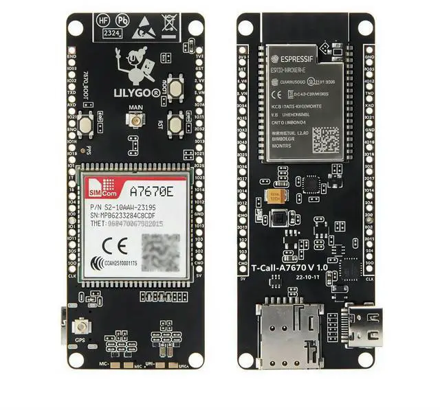 Main image of T-Call A7670 4G 2G ESP32 Development Board A7670E LTE GSM Cellular Network ESP32-WROVER-E Bluetooth Wireless Module