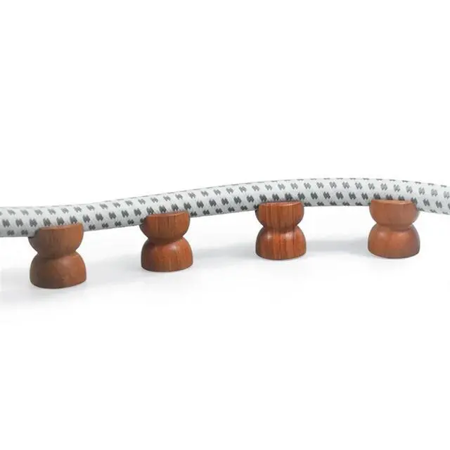 Alt view image 2 of 4 - 8Pcs Hifi Audio Wood Audio Insulation Wire Bracket Line Support Speaker Cable Stand Holder Audio Cable Absorber Foot Pad