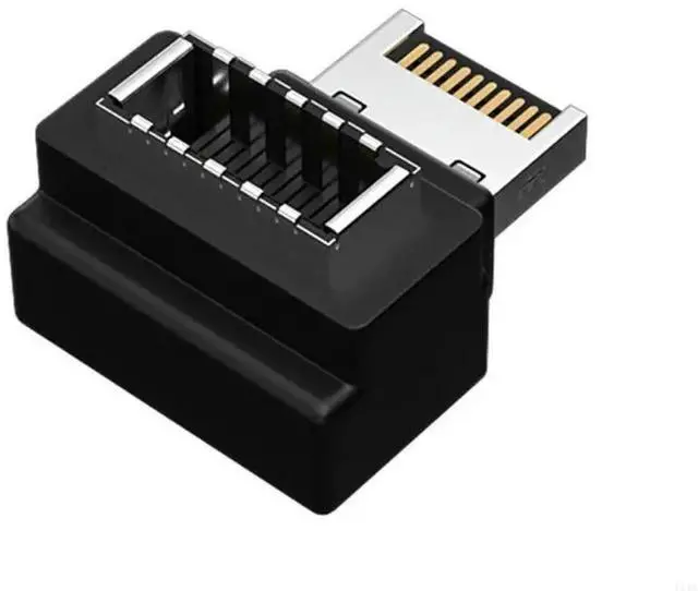 Main image of Computer Motherboard Internal Connector USB 3.1 Type-E Female to Type-E Male 90 Degree Angled Adapter Wear Resistant