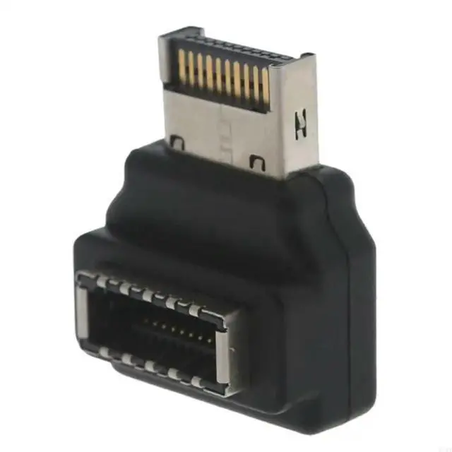 Alt view image 3 of 4 - Computer Motherboard Internal Connector USB 3.1 Type-E Female to Type-E Male 90 Degree Angled Adapter Wear Resistant