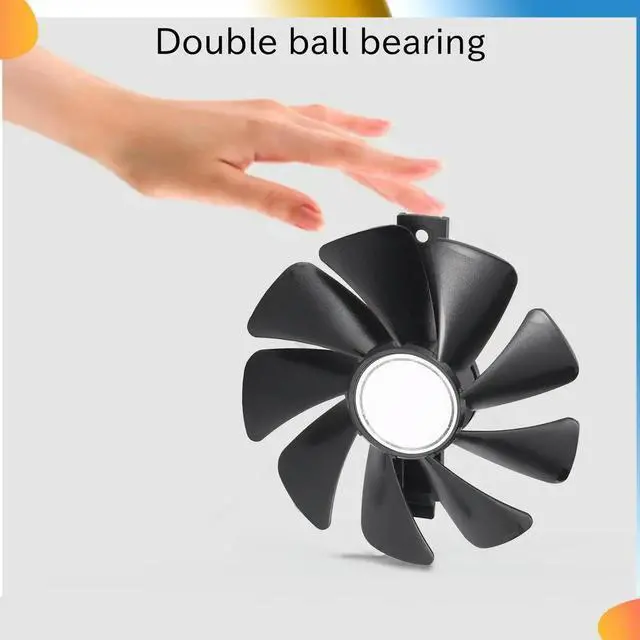 Alt view image 2 of 4 - 95Mm CF1015H12D DC12V Video Card Cooler Cooling Fan Replace For NITRO RX480 8G RX 470 4G GDDR5 RX570 4G / 8G D5 RX
