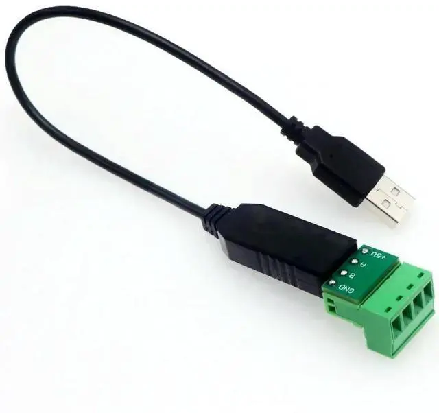 Alt view image 2 of 3 - USB to RS485 Converter Adapter Cable with Waterproof Tube for Industrial Meters PLCs Sensors - Serial Port Extension Cable