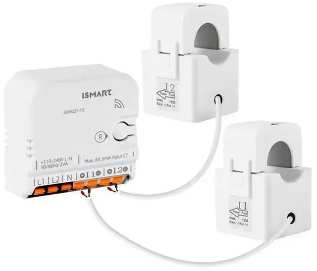 Main image of Tuya Zigbee Energy Meter 2 Clamps Real-Time Power Monitoring 2 Phase Max 120A