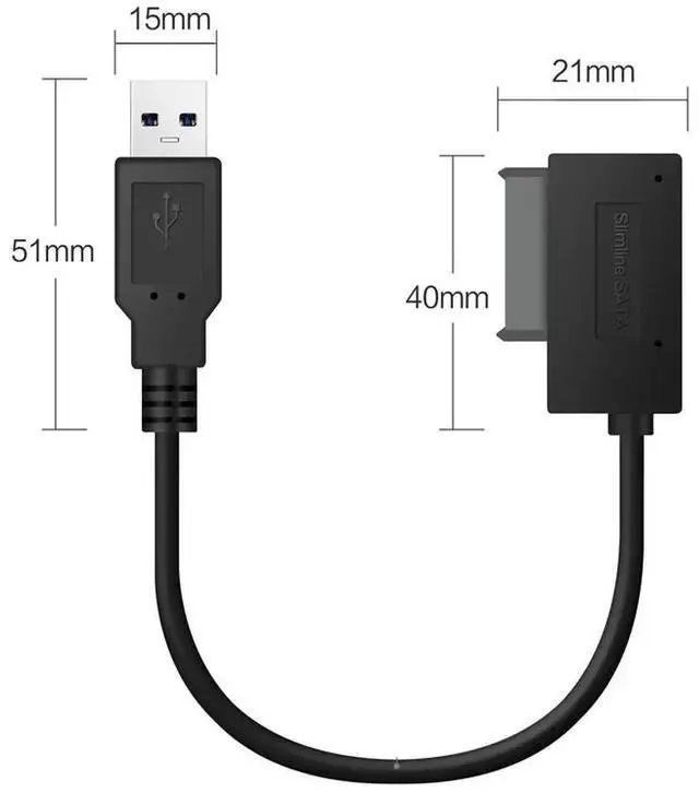 Main image of SATA To USB2.0 Computer Optical Drive Convert Adapter Cable, 6+7P SATA To USB 2.0, Easy Drive Line, Notebook Optical Drive Line