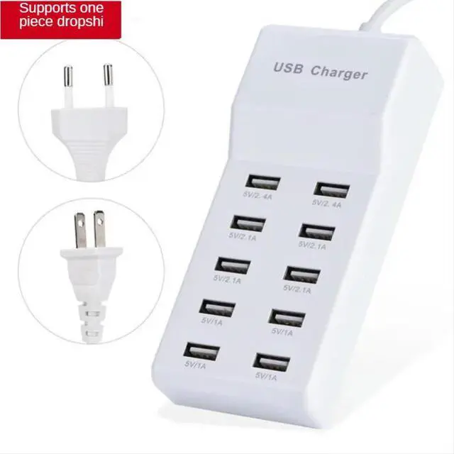 Main image of 10 USB Charger Station Splitter 60W Mobile Phone Charger HUB Smart IC Charge Universal for Mp3 Tablet