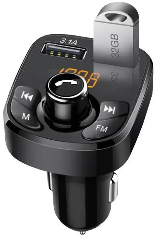 Main image of 2022 Ambient Light Bluetooth 5.0 FM Transmitter Car MP3 Player Wireless Handsfree Audio Receiver USB Fast Charge TF U Disk play