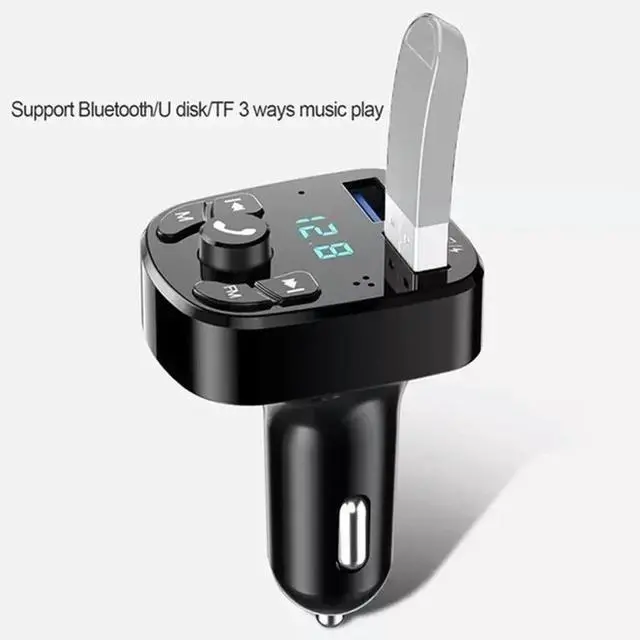 Alt view image 2 of 3 - 2022 Ambient Light Bluetooth 5.0 FM Transmitter Car MP3 Player Wireless Handsfree Audio Receiver USB Fast Charge TF U Disk play