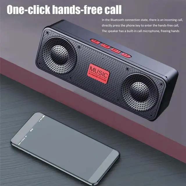 Alt view image 2 of 3 - Portable FM Radio Wireless Bluetooth 5.0 TWS Speaker Mini MP3 Music Player Support TF Card U Disk USB Charging Radio-B Rich